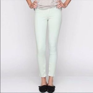 rag & bone Seafoam Zipper Capri Skinny Jeans 26
